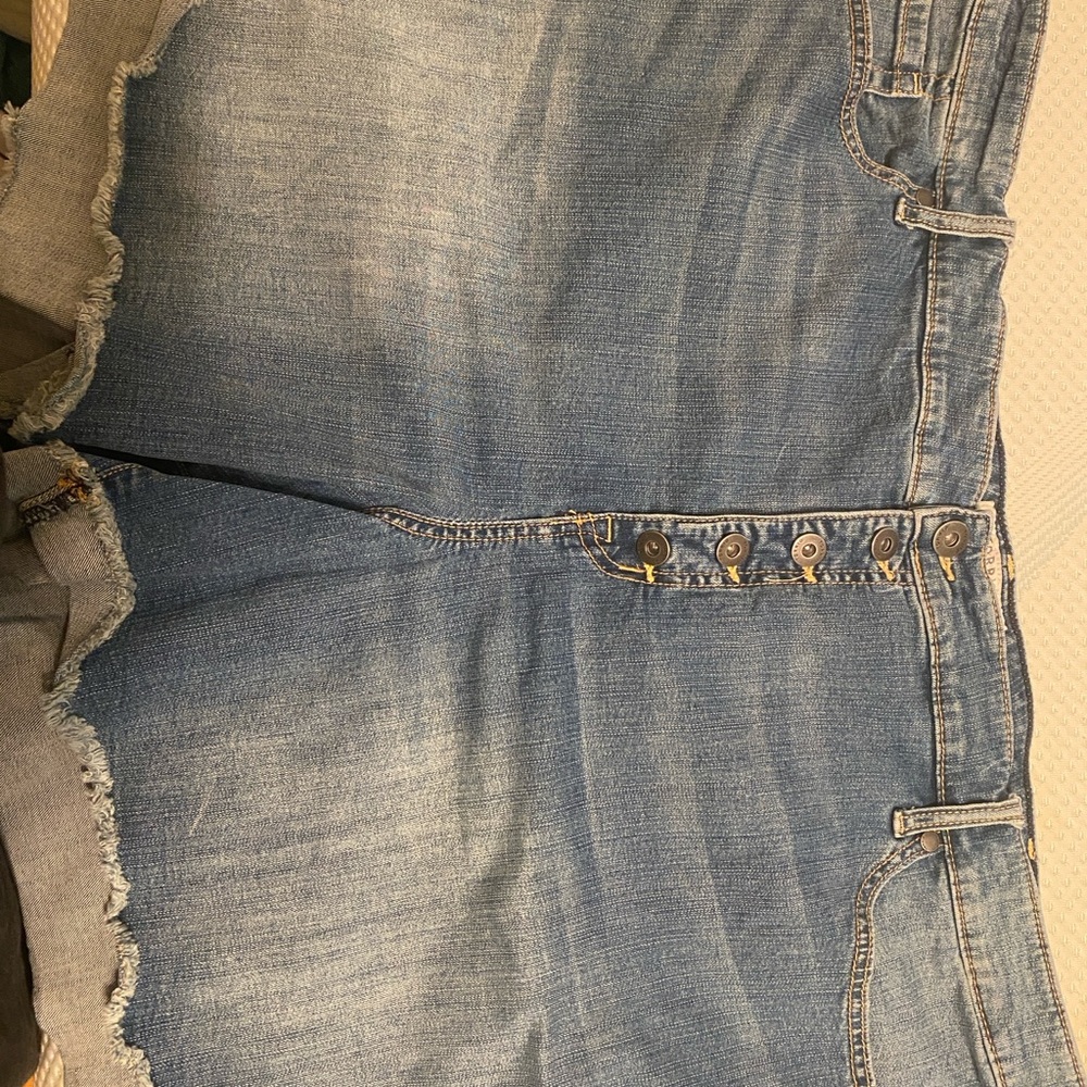 Torrid Blue Distressed Denim Jeans with Contrast Stitching